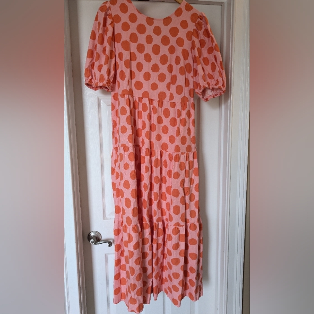 Who What Wear tiered Polka Dot Dress
